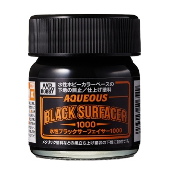 HSF-03  Mr. Aqueous Black Surfacer 1000 40.